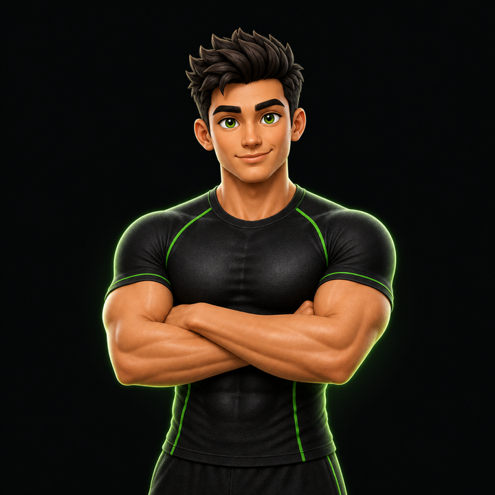 LiftLab male training avatar with crossed arms